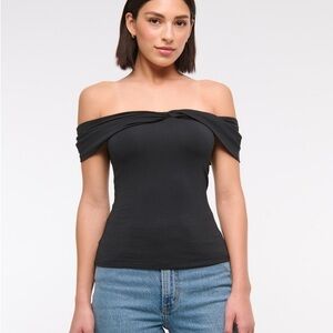 Abercrombie & Fitch Off-The-Shoulder Twist Top